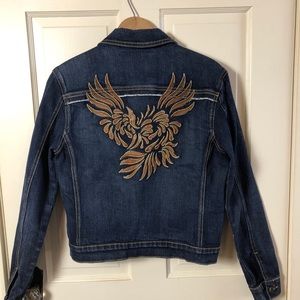 Fiorucci Embroidered Denim Jacket Sz M